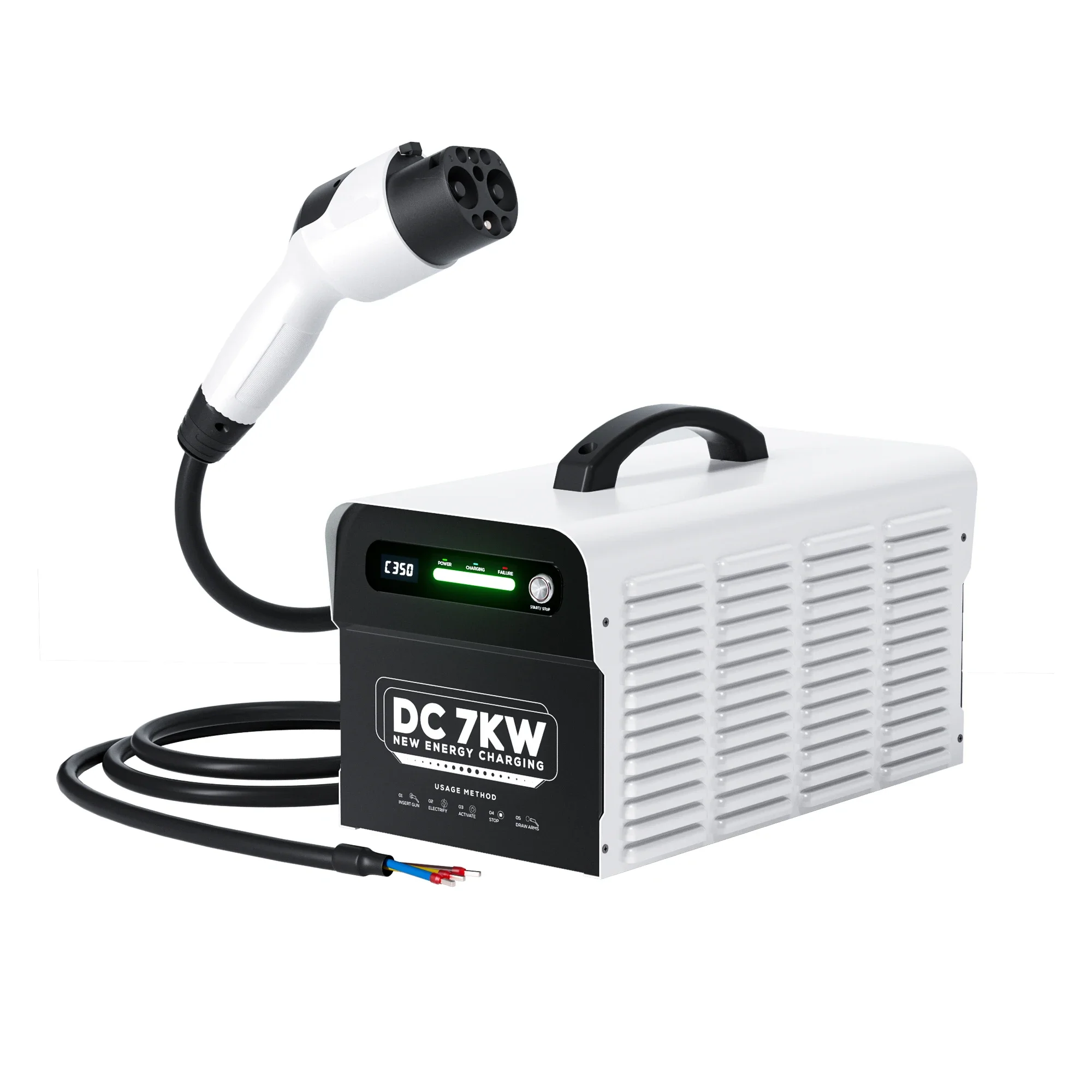 7Kw Portable DC Fast EV Charger GB/T Type2 16A On-Board Charger for Electric Cars with Adjustable Current