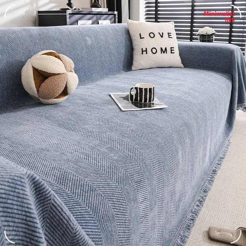 

One-Piece Sofa Cover Full Wrap Pure Color Sofa Dust Cover Universal Season High-End Sensation Dirt-Resistant Sofa Protector