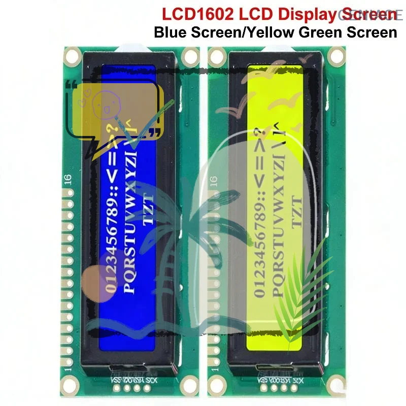 Exibir Texto! 1Pç Módulo Display LCD 1602 Azul Verde 16x2 Caracteres, Acessórios DIY Módulo LCD1602