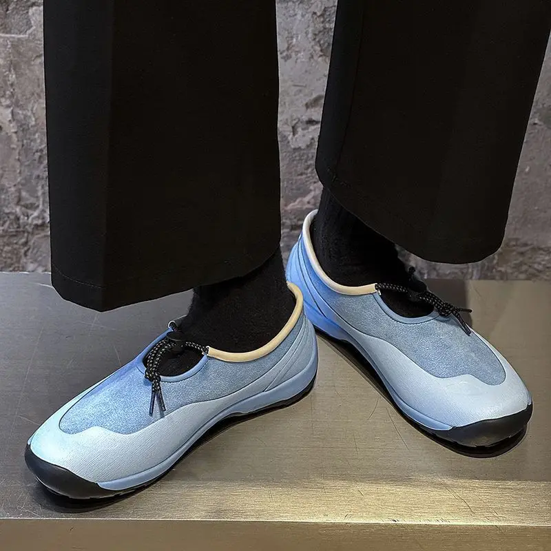 

Lazy Person Slip-On Casual Shoes Outdoor Running Shoes Men Women Flat Bottom One-Touch Style Hiking Slow Running Shoes