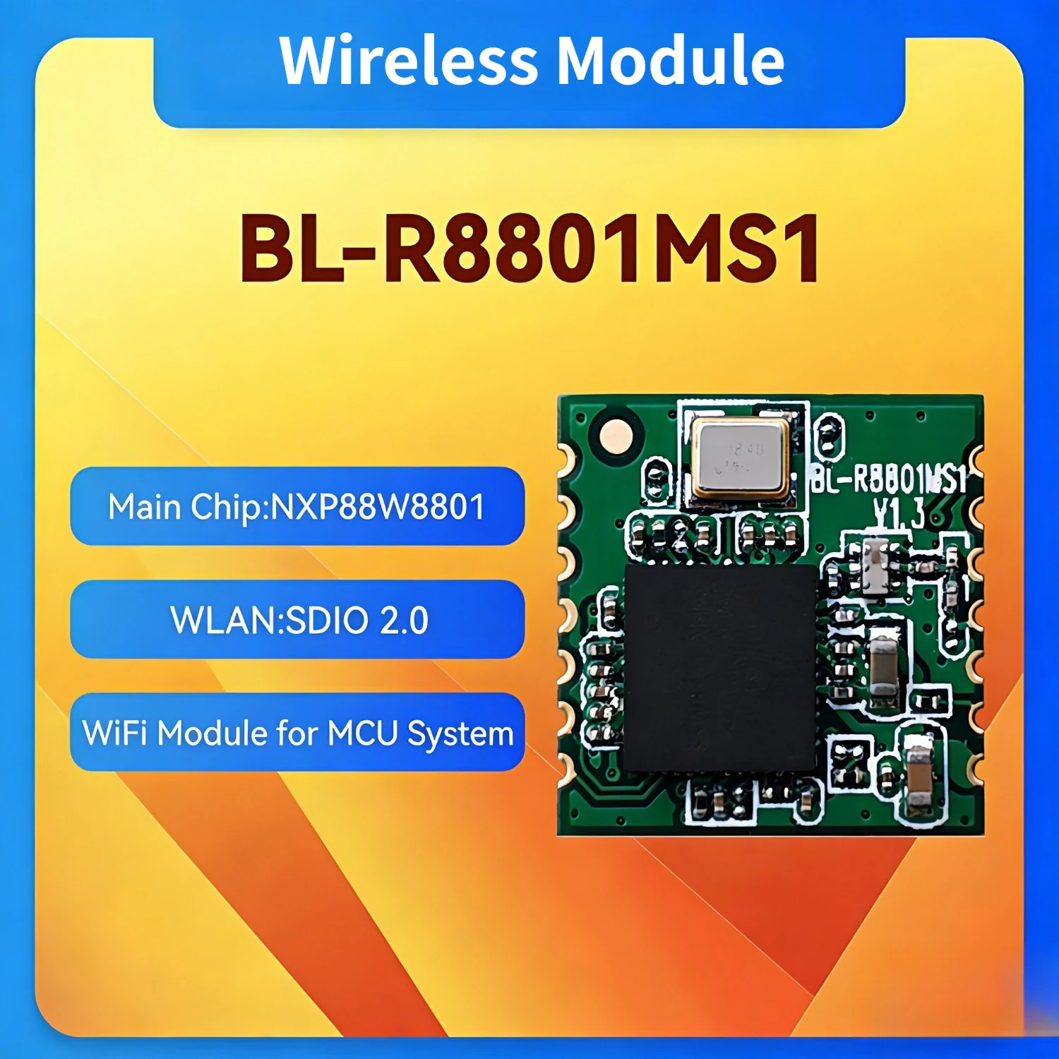 

Беспроводной модуль BL-R8801MS1 88W8801 WiFi SDIO для передачи изображений для микроконтроллеров STM32 и IoT-устройств