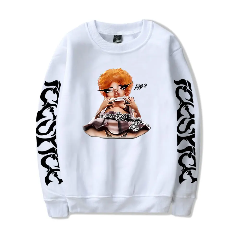 Ice Spice merch munch butterfly sweater album like Merch-suéter sin capucha para hombre y mujer, jerséis de hip hop