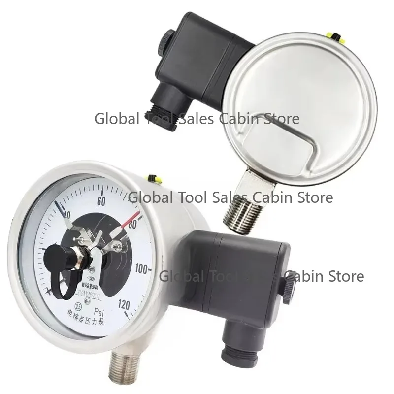 100mm All Stainless Steel Electric Diaphragm Contact Pressure Gauge with Manometer and Switch