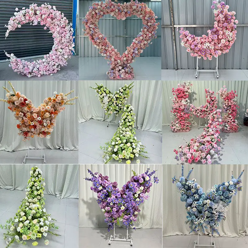 Arch outdoor vine climbing frame ornament Internet celebrity photo arrangement garden flower stand