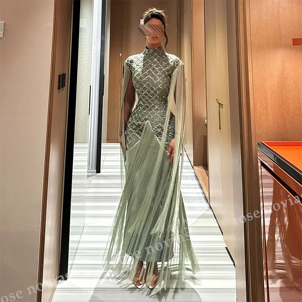 Customized Luxury Formal Evening Gowns Sparkle Straight Tassel Long Dresses Wedding Party Dress Elegant High Quality image 3