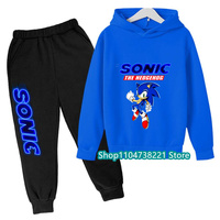 Fashion Children Clothing Sets For Boys Sonic Hoodies Pants Kids Cartoon Sonic Tracksuits Toddler Clothes Boy Sonic Sets