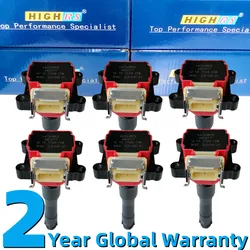 6 Ignition coil For BMW E30 E31 E32 E34 E36 M3 S50 E38 M42 M50 M60 325i 525i 530i 540i 740i 1.8L 2.5L 3.0L V6 performance