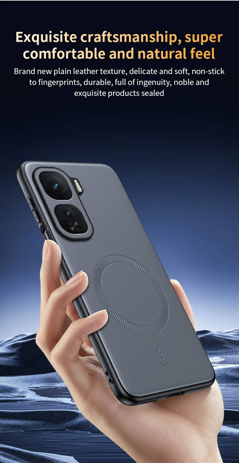 Für VIVO IQOO Neo 10 Pro Plus: Magnetische Schutzhülle aus Leder, Anti-Fingerabdruck, rutschfest, aus PC+TPU. – Detail 14
