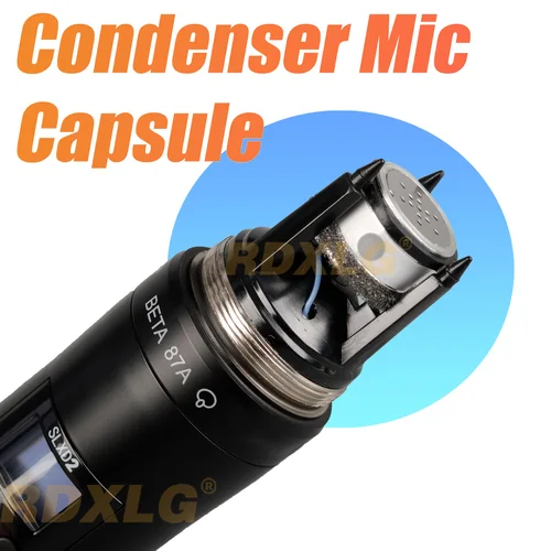 Imagen 2 del producto RDXLG SLXD4 / BETA87A micrófono condensador inalámbrico Dual profesional puesta en escena 2 canales Karaoke Metal portátil SLXD2