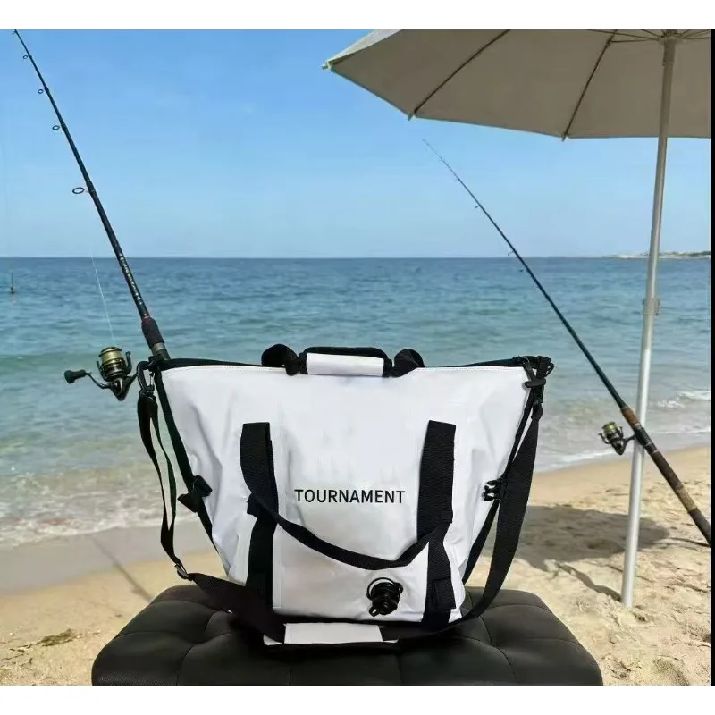 2026 New TOURNAMENT Live Fish Bag Rck Sea Fishing Insulation Bag Foldable 3 Layers Waterproof Fishing Bag 26L