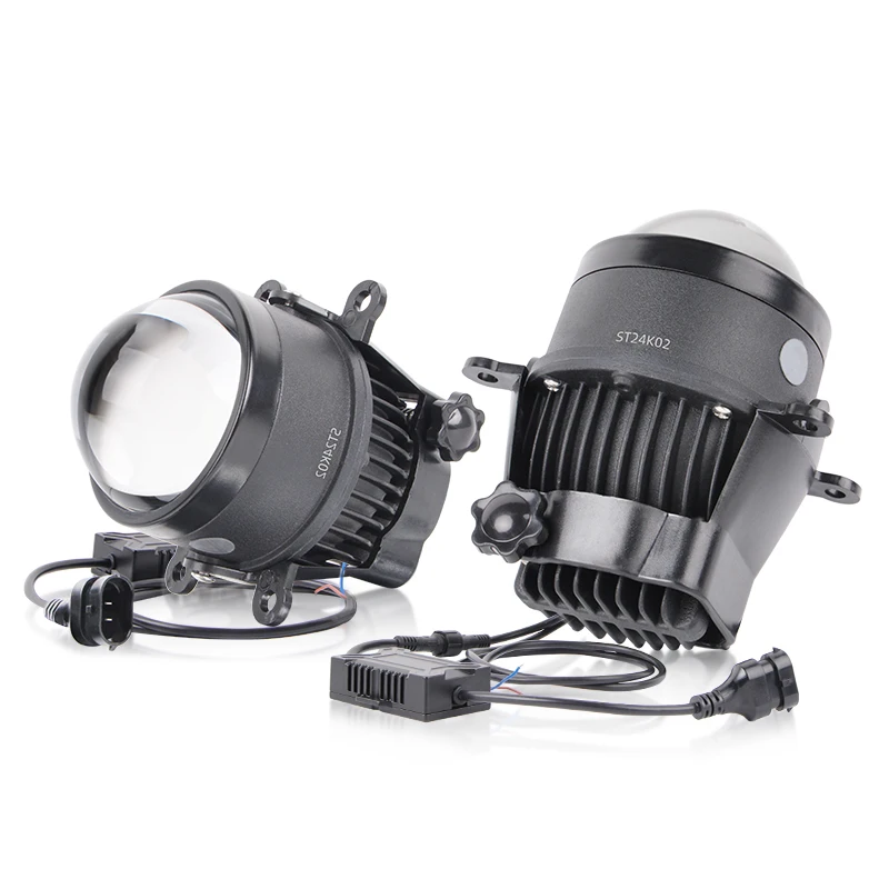 Car Led Fog Lights Universal Version 3000K 6000K White Light High Power 80W Bi Led Projector 12V Fog Lights