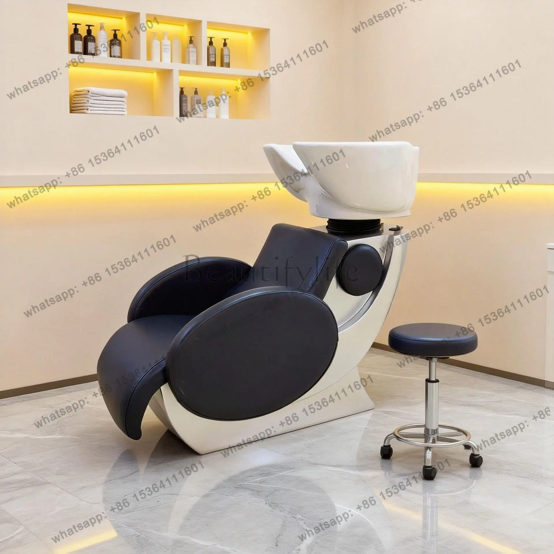 Factory Direct Sales Barber Shop Special Shampoo Bed Semi-reclining Flush Hair Salon High-end Hair Bed