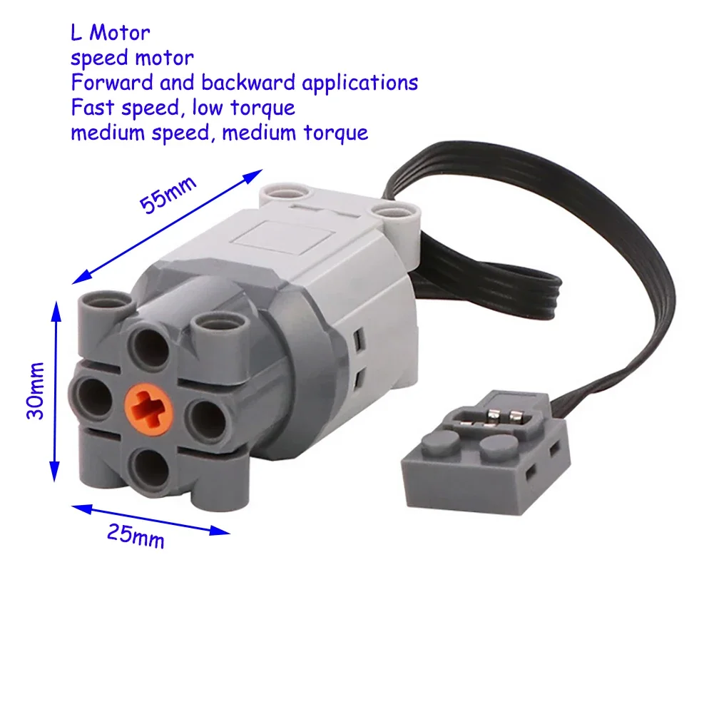Bloques de construcción MOC de 6 uds., piezas de funciones de potencia del Motor L compatibles con bloques PF de tecnología Legoeds 88003