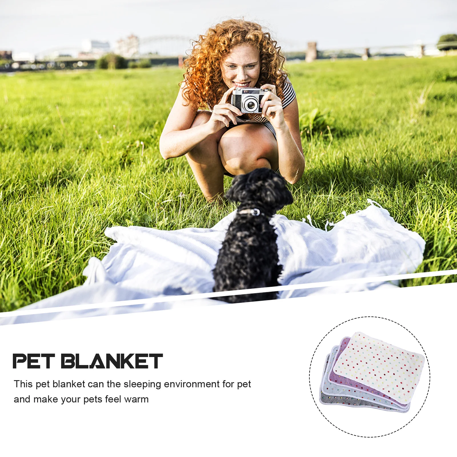 

4Pcs Pet Blankets Coral Fleece Warm Comfortable Dog Cat Sleeping Mats Portable Soft Cushion Mat for Nest Or Travel