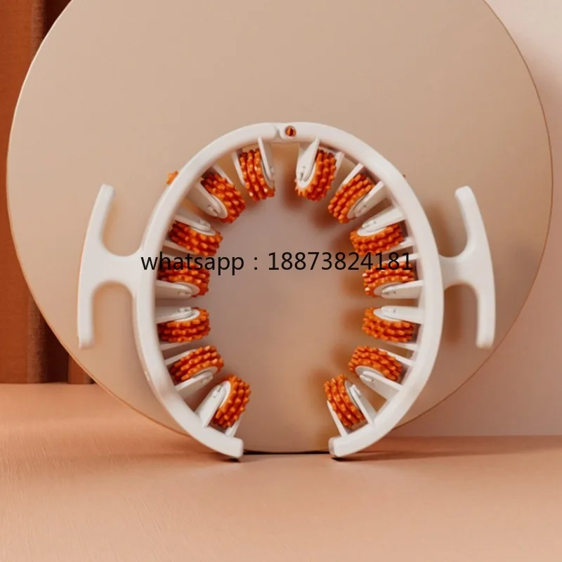 Anti Cellulite Massage Ring Leg Massager with 14 Soft Rubber Rollers for Body Arms Waist Abdominal Muscle Slimming Relaxation fa