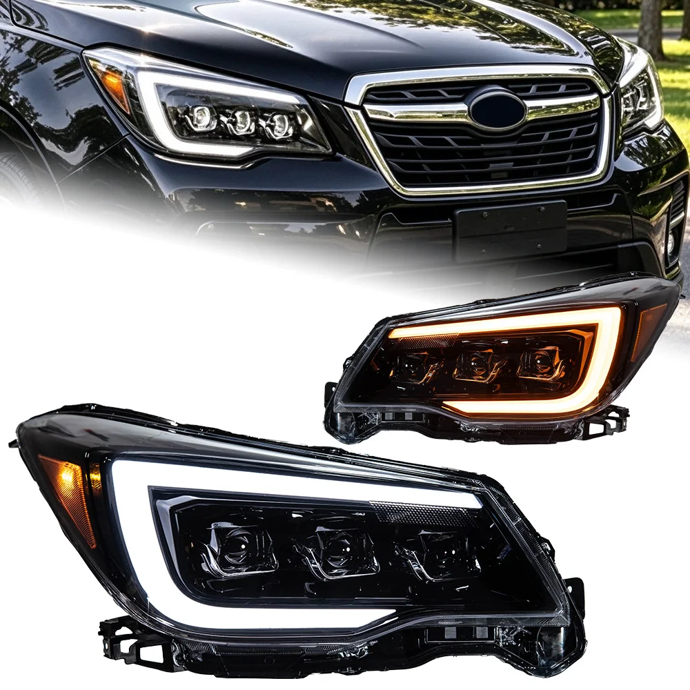 AKD Car Styling Head Lamp for Subaru Forester Headlights 2013-2016 New LED Headlight Angel Eye DRL Hid Bi Xenon Auto Accessories