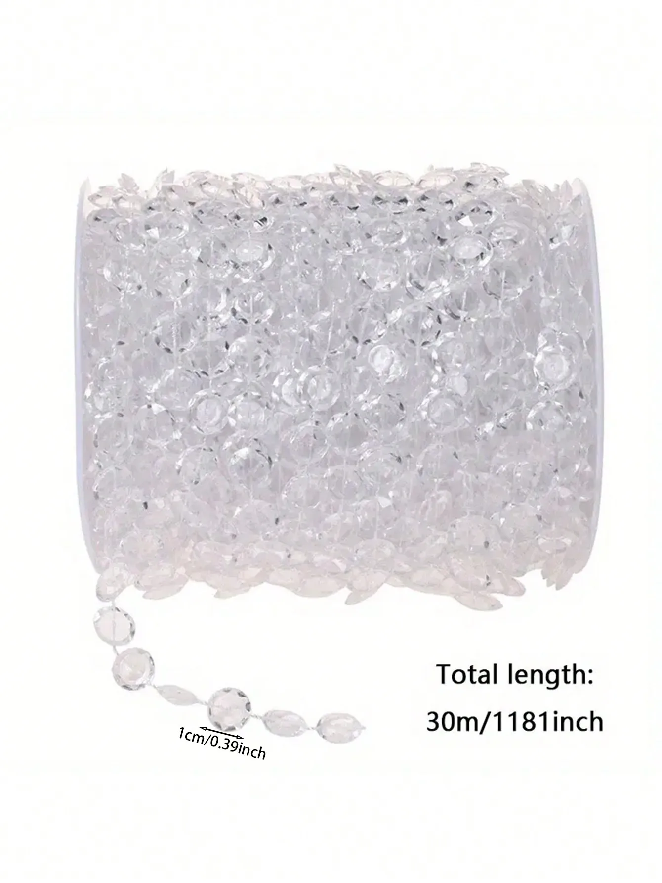 10M/roll wedding party venue decorated with wire acrylic beads wedding lead bead chain jewelry production products