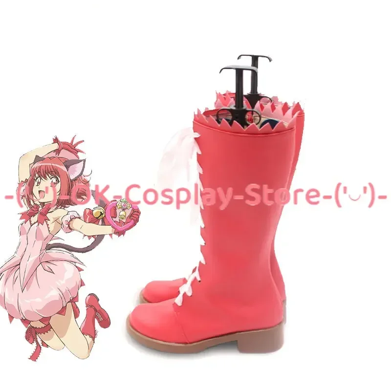 [สั่งทำพิเศษ] รองเท้าคอสเพลย์โมโมมิยะ อิจิโกะ โตเกียว มิว มิว อุปกรณ์ประกอบฉากอนิเมะสำหรับเล่นบทบาทสมมติ งานฮาโลวีน งานคาร์นิวัล งานปาร์ตี้วันหยุด รองเท้าบูทหนัง PU