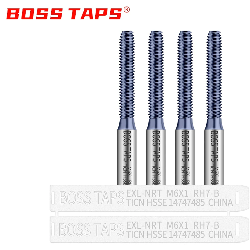 BOSS TAPS HSSE-M42 JIS Standard TICN Coating Roll Forming Tap M0.5 M0.6 M1 M2 M3 M4 M5 M6 M7 M8 M10 M12 M14 Machine Thread Taps