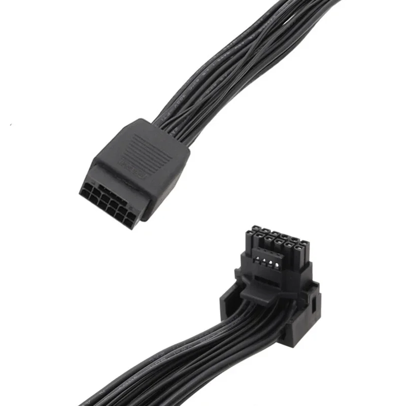 90 Degree Right Angled Computer GPU Power PCIE 5.0 PCI Express 16pin 12+4P Male Female  Extension Cable 50cm