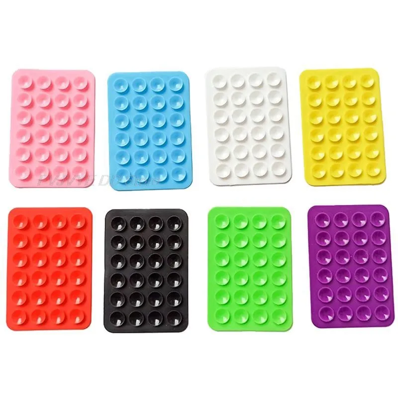 2pcs Single sided silicone suction cup mobile phone fixing clip suction cup back adhesive silicone suction cup fixing pad C2