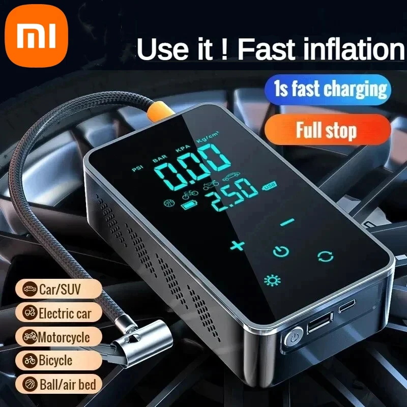 Xiaomi Wireless Pump 150ps Touch Screen Portable Electric Tire Inflator For Car Bicycle Motorcycle Air Compressor Injector