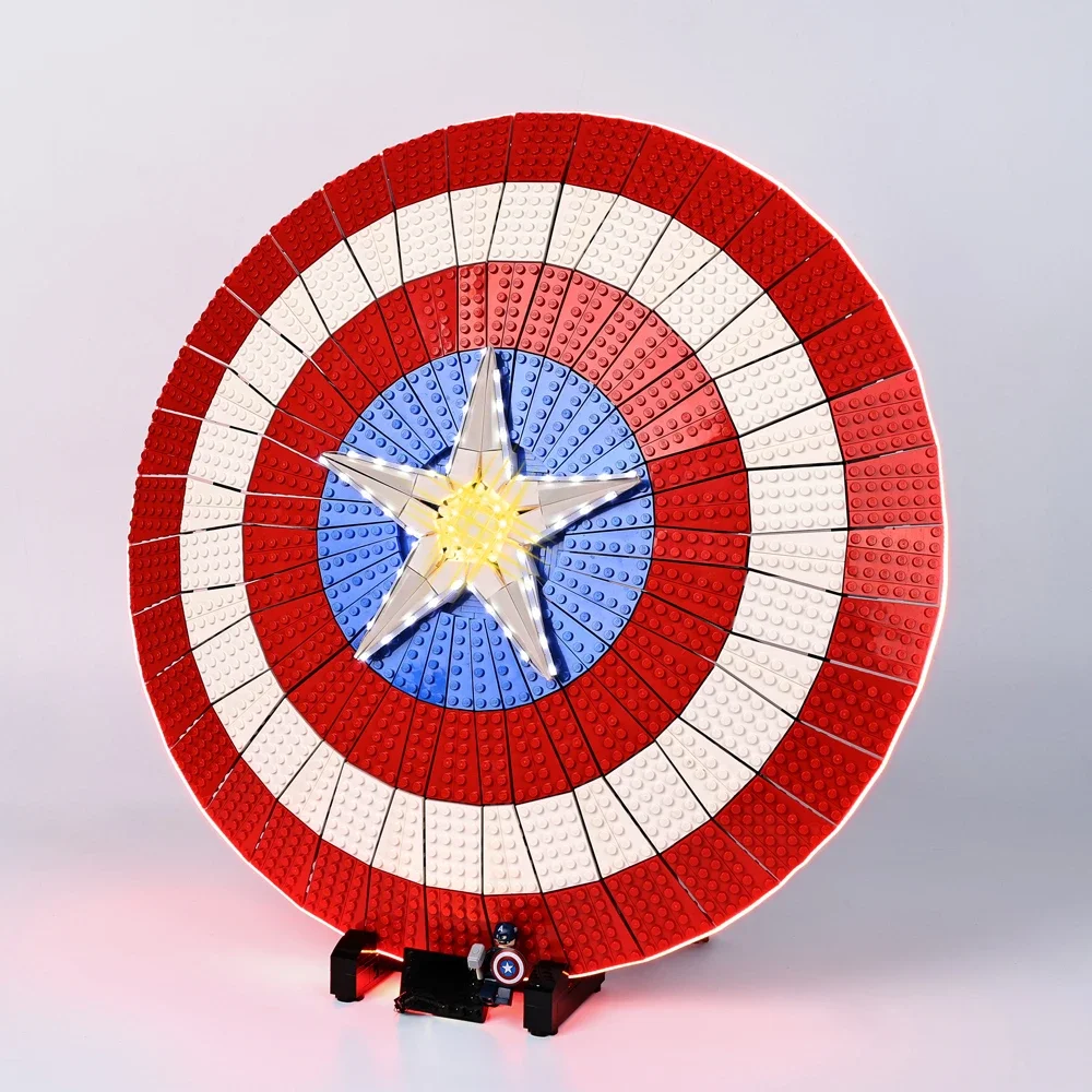 EASYLITE Led Light Kit for Captain America's Shield 76262 Building Blocks Lighting Set No Model