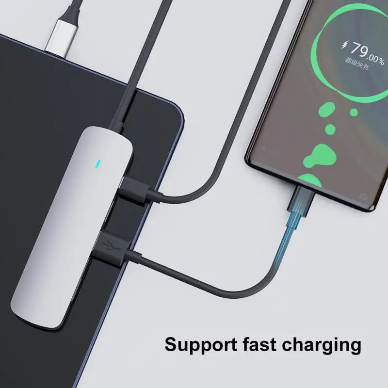 USB-концентратор 7 в 1, USB 3,0, 5 Гбит/с, 1000 Мбит/с