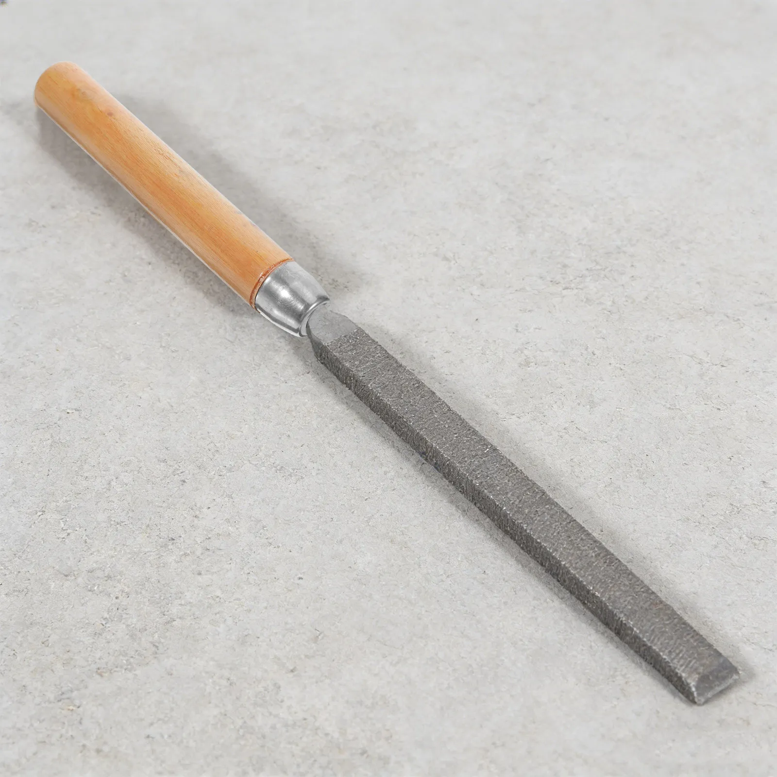 2Pcs File Handles Wooden Ergonomic Round Type Medium Size 6.7 Inch 8Mm Hole Diameter Replacement Wood Handles for Tools Metal
