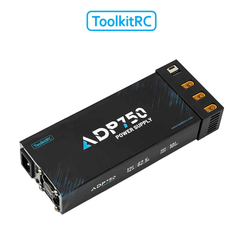 ToolkitRC ADP750 750W Power Supply Adapter AC100-240V 12V 30A XT60 XT90 Output for ToolkitRC RC Battery Charger