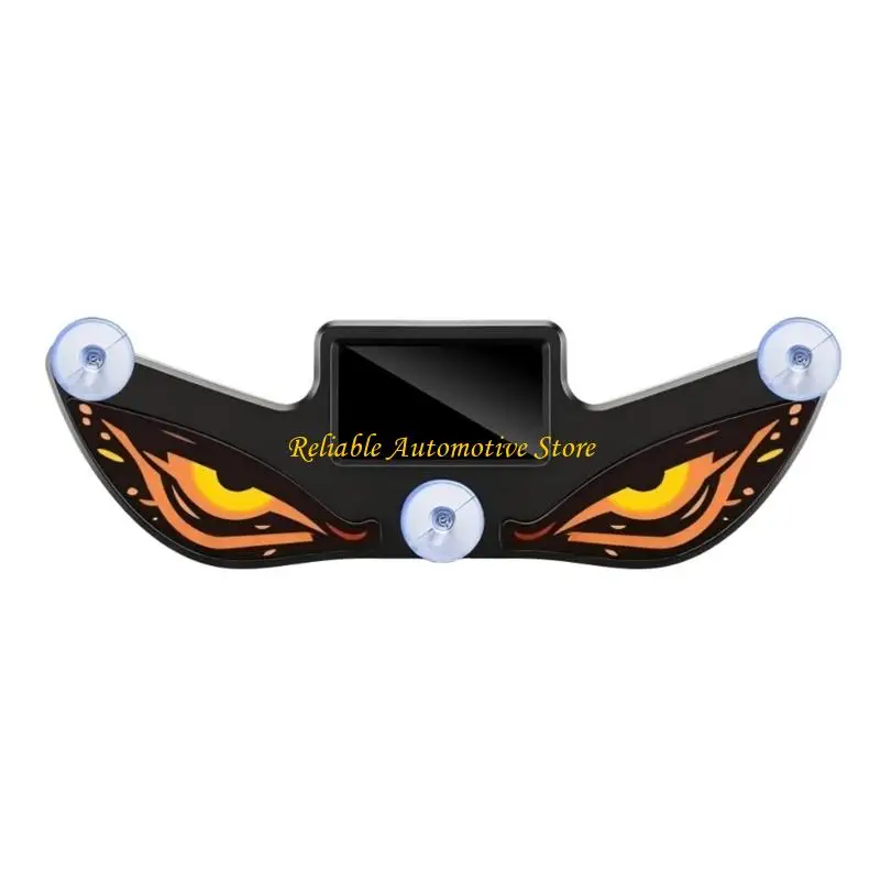 M68B Car Window Decorative Light, Solar LED Devil Eye Accent for Dynamic Windshield or Rear Side Glass with Backup