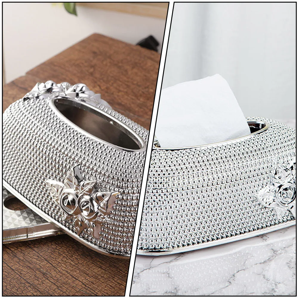 

Acrylic Tissue Box Desktop Napkin Container Decorative Storage Adornment For Hotel Home Office Bathroom Living Room Household