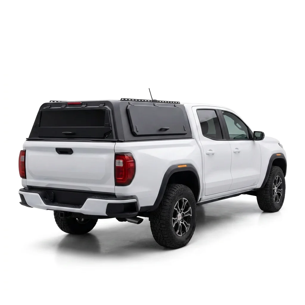 Aluminum Alloy Hard Tonneau Cover Camper Shell for Chevrolet Silverado ZR2 Colorado 2023 4x4 Pickup Trucks