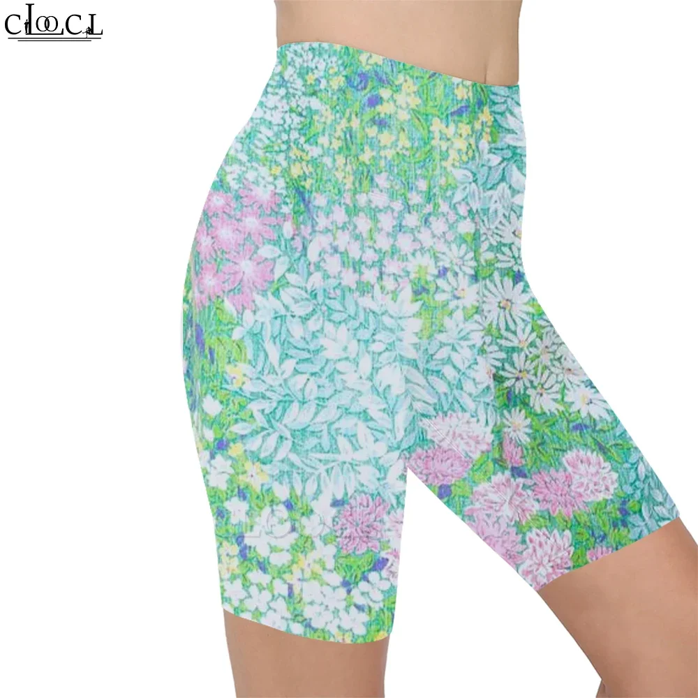 CLOOCL Fashion Casual  New Workout Women Legging Flower Illustration Print Casual Women Sexy Gym Sweatpants for Female