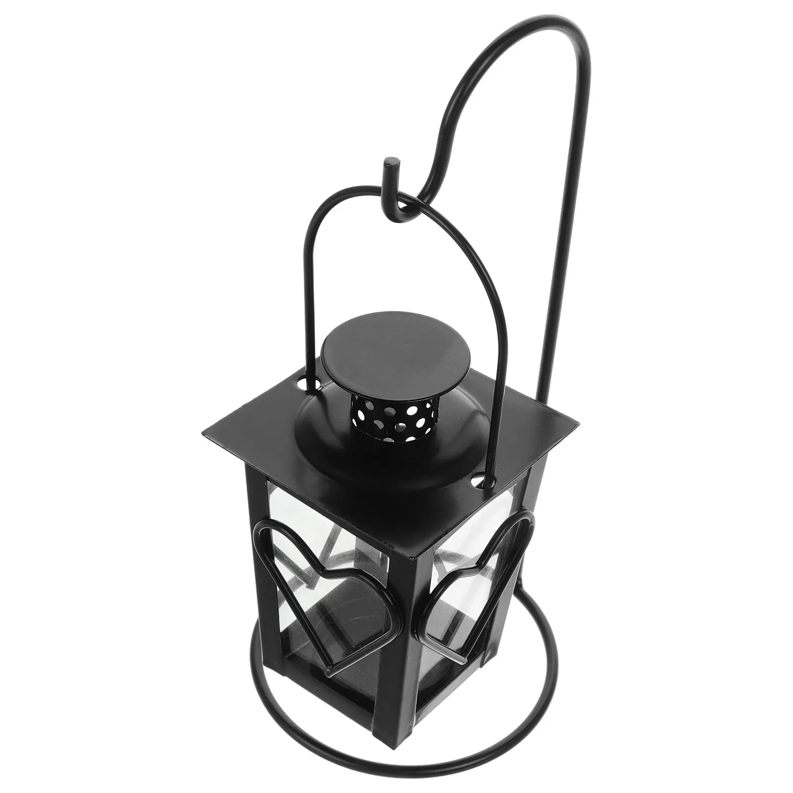 

Iron C Holder Tea Light Lantern nament Black C Decorative Safe Home Special Events Birthday Christmas Garden