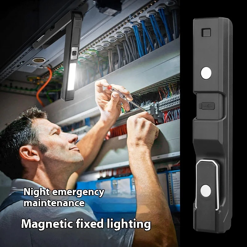 D5 Led Emergency Flashlight Magnetic Work Light Rechargeable Led Inspection Pen Strong Magnetism Inspection Light Led Work Light