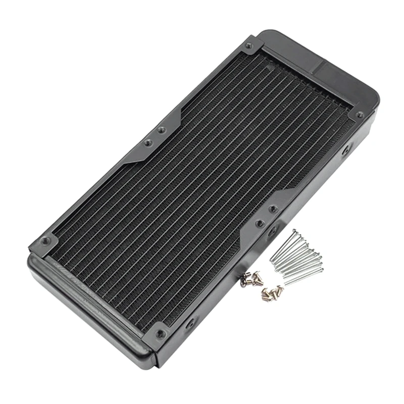 

Water Cooling Aluminum Radiator 18 Pipe 240Mm Heat Sink Threaded Port For Computer CPU Water Cool System