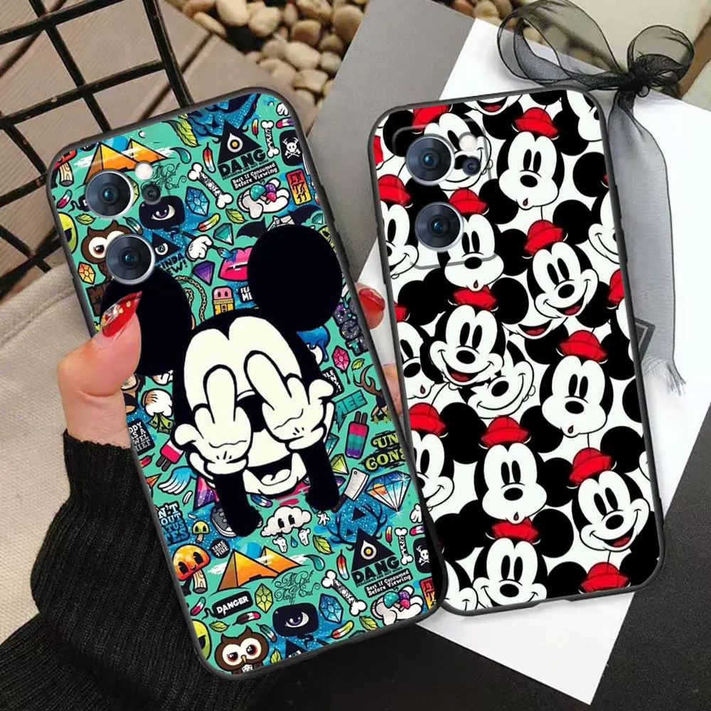 Cute M-Mickey M-Minnie Mouse Phone Case For Realme GT 2 Neo 2 3 5 NARZO 50 50I 50A C55 C53 C35 C33 C31 C30 C21 C21Y Case Funda