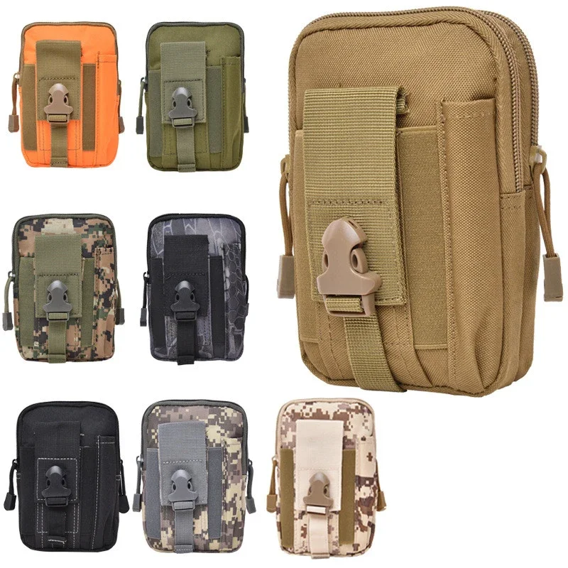 

Molle Tactical Pouch Belt Waist Pack Men Small Pocket Survival Tool Bag for Running Travel Camping Hunting