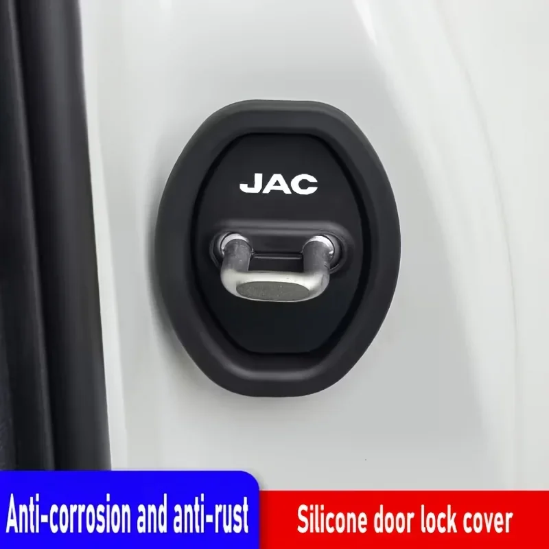 4Pcs Door Lock Covers Car Interior Protection Caps Anti Rattle Noise Reduction for JAC JS4 JS8 Refine S4 S7 T6 T9