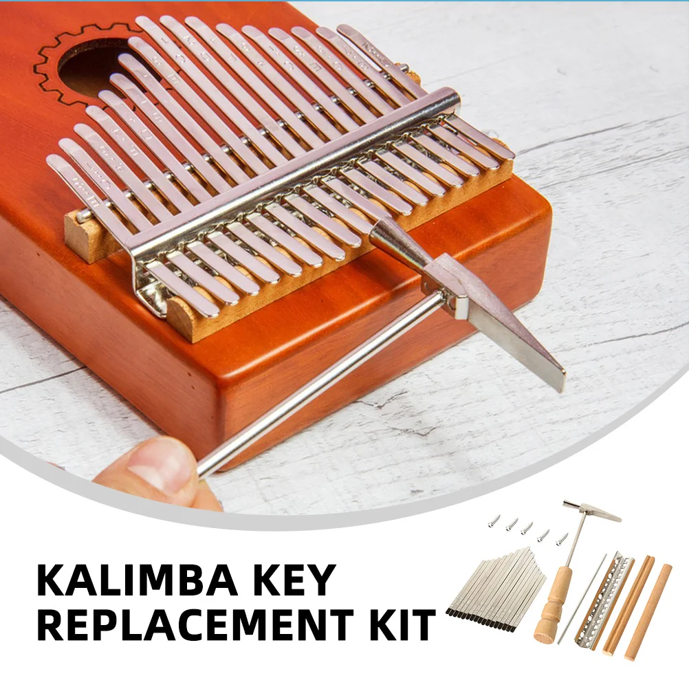 

1 set Piano Key Set For Kalimba Kalimba Handmade Parts Diy Accessories Kit Replacement Parts Metal Bridge Tuning Hammer