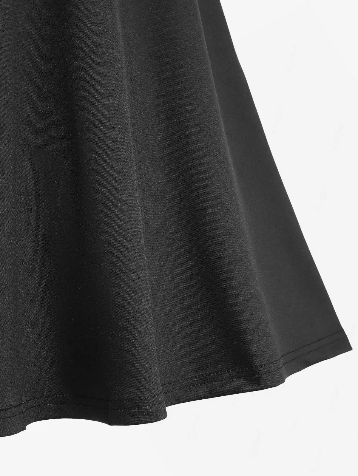 2026 New Gothic Straps Grommets O-Ring A Line Dress Vestidos Women Summer Sleeveless Black Dresses