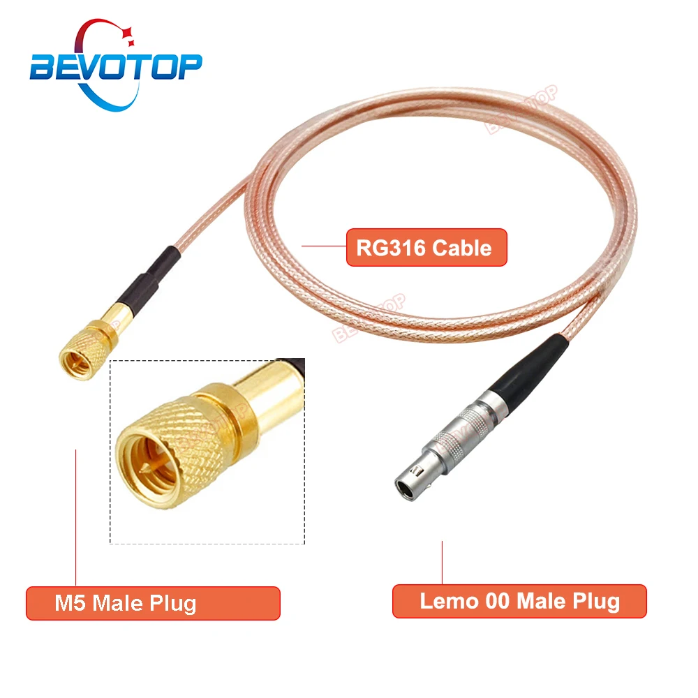 

M5/L5 to FFA Plug Lemo 00 Compatible Connector RF Coaxial RG316 Cable Assembly Pigtail for Ultrasonic Flaw Detector