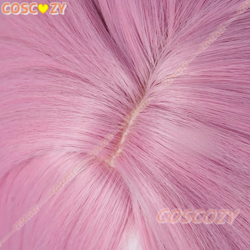 Honkai 3rd Messenger of Love Elysia Cosplay Perücke 115 cm Rosa Highlights Weiße Perücke Frauen CosplayWigs Hitzebeständiges Kunsthaar