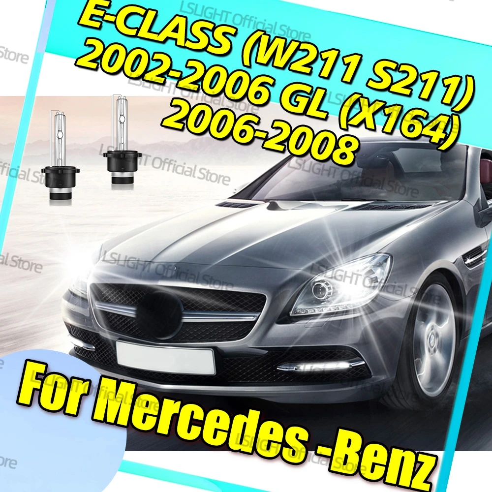 2PCS HID Xenon 6000K 8000K 10000K Headlight Bulbs D2 D2S 12V For Mercedes-Benz E-CLASS (W211 S211) 2002-2006 GL (X164) 2006-2008