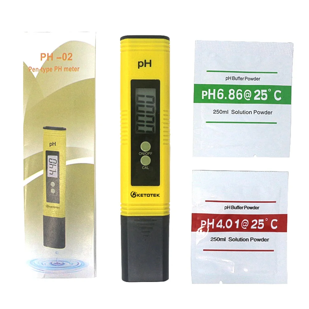 Ketotek Digital PH Meter Thermometer ATC TDS&EC Temperature Tester Celsius Fahrenheit degrees for Aquarium Pool Wine Urine Water
