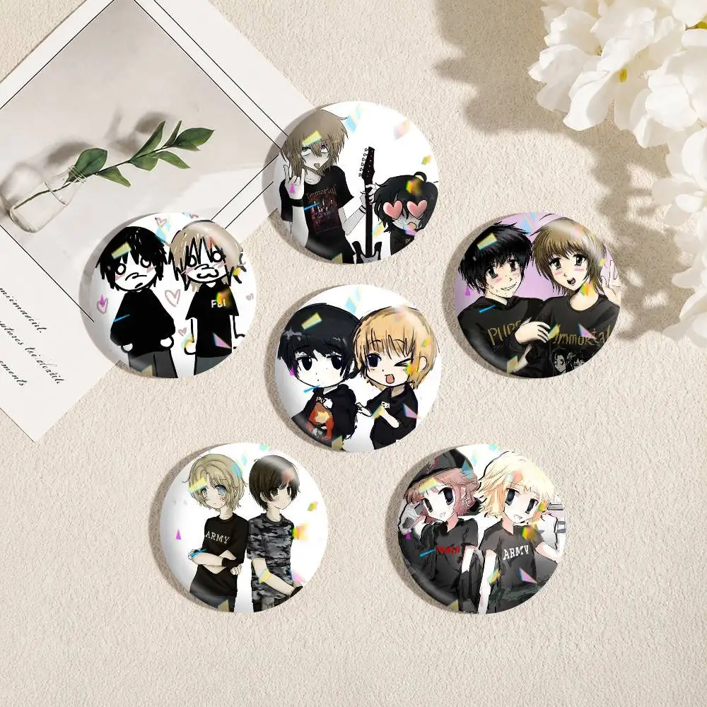 A-Artyom and N-Nikita  25 32 44 58 75mm Badges Personalized Round Brooches Pins Accessory Gift