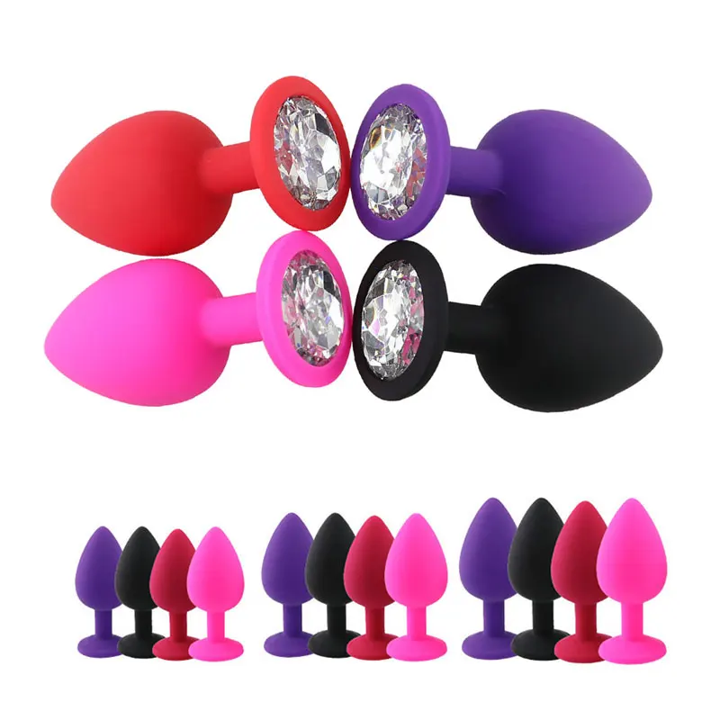 Silicone Butt Plug Anal Plug Unisex Sex 3 Different Size Adult Toys For Men/Women Masturbator Butt Plug Trainer For Couples Shop