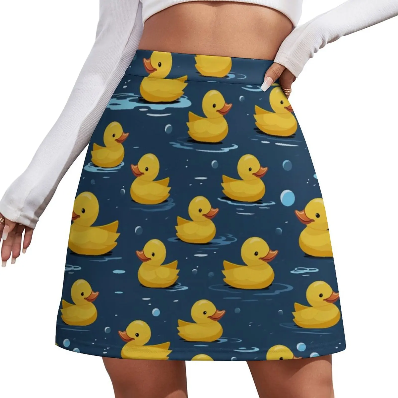

Rubber duckies - dark blue Mini Skirt women clothing 2026 new arrivals outfit korean style womens skirts