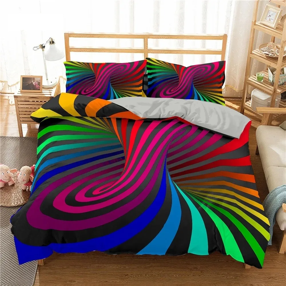 phechion Psychedelic 3D Print Bedding Set Duvet Covers Pillowcases One Piece Comforter Bedding Sets Bedclothes Bed Linen K269